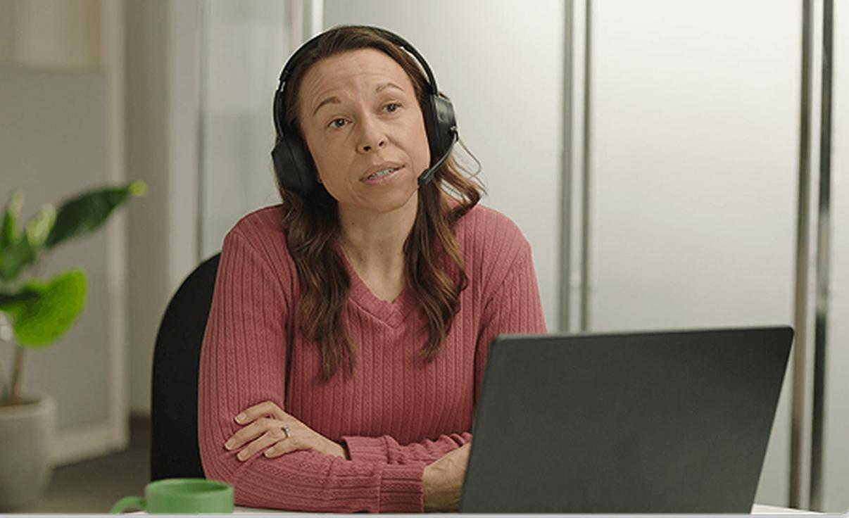 Greg Grunberg hosting The Care Giver series, talking to Liza, one of the Nurse Navigators, a resource for EPIDIOLEX® (cannabidiol) caregivers and patients