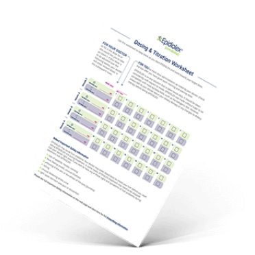 EPIDIOLEX cannabidiol Dosing and Titration worksheet